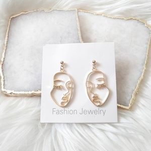 Abstract Portrait Face Earrings